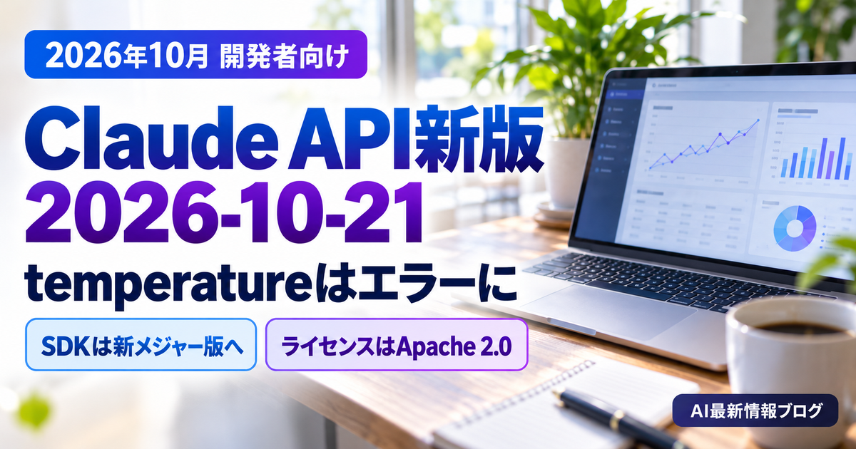 Claude API新バージョン2026-10-21 最新ニュース